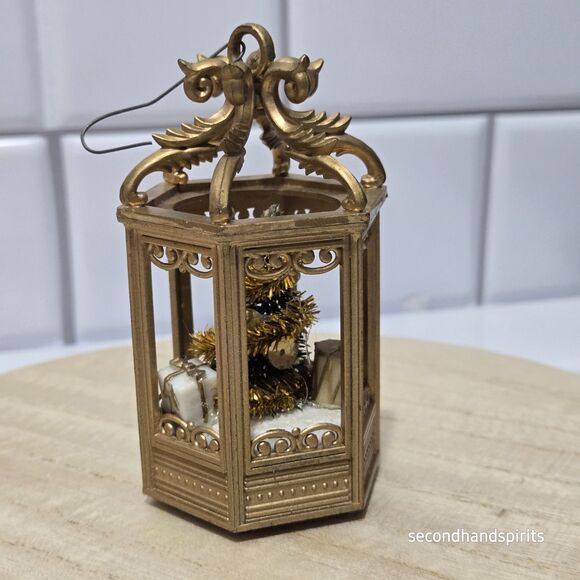 Kurt S Adler Santa's World Christmas  Ornament Lantern W Tree  VTG 2000 - Picture 8 of 9